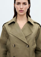 Trench Crop Double Boutonnage