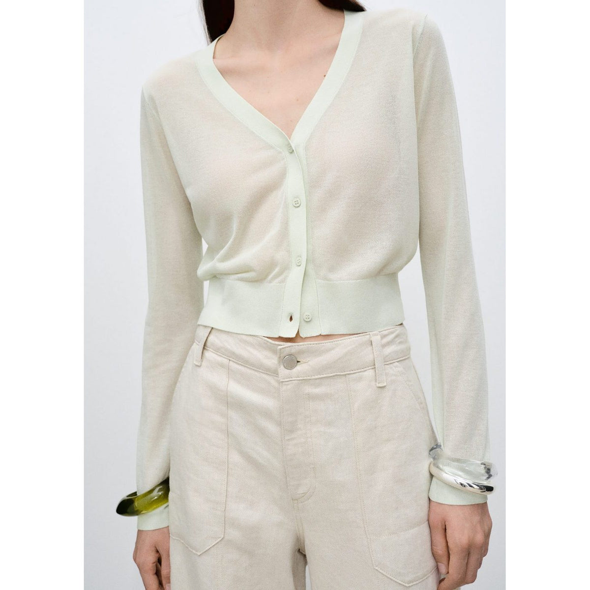 Cardigan Transpar - Vert D'Eau