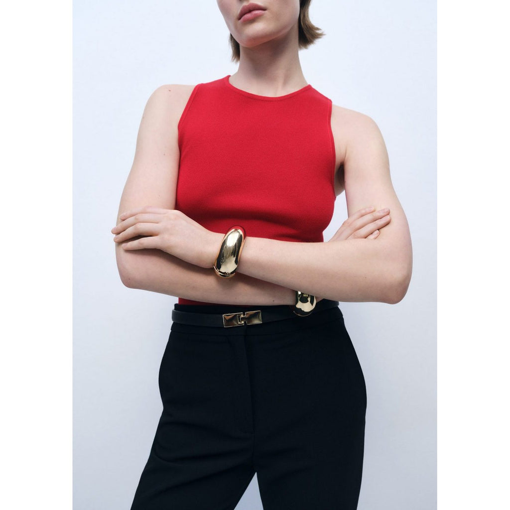 Top En Maille Ajusté Sans Manches