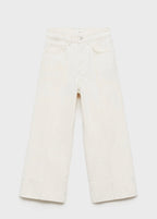 Jean Wideleg Crop Coutures
