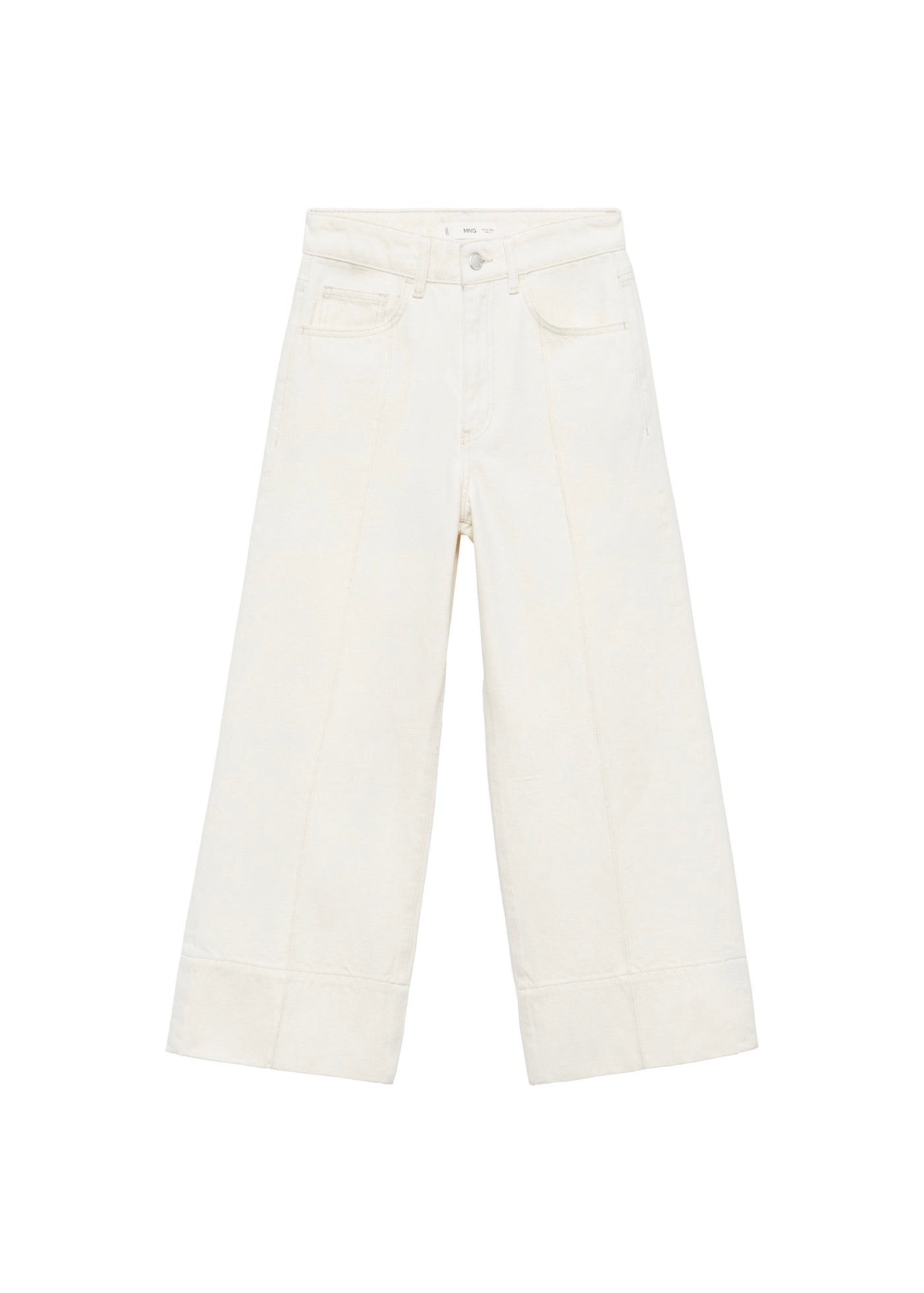 Jean Wideleg Crop Coutures