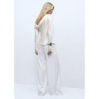 Blouse Satin Col Bénitier