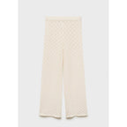Pantalon Droit Maille Côtelée