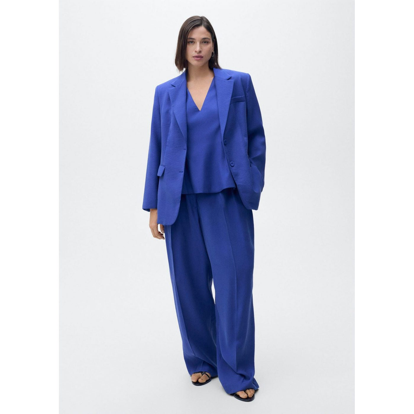 Pantalon Costume Wideleg À Pinces