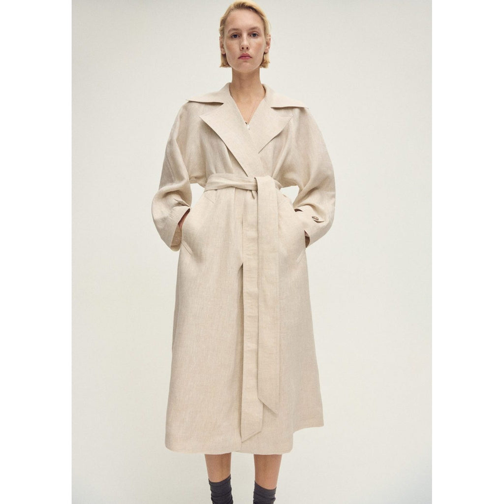 Wanalino Trench Coat - Light Grey/Pastel