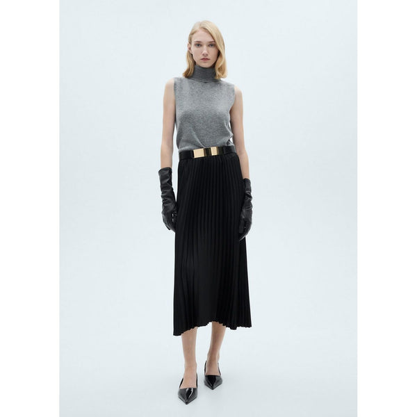 Pleated Straight Skirt