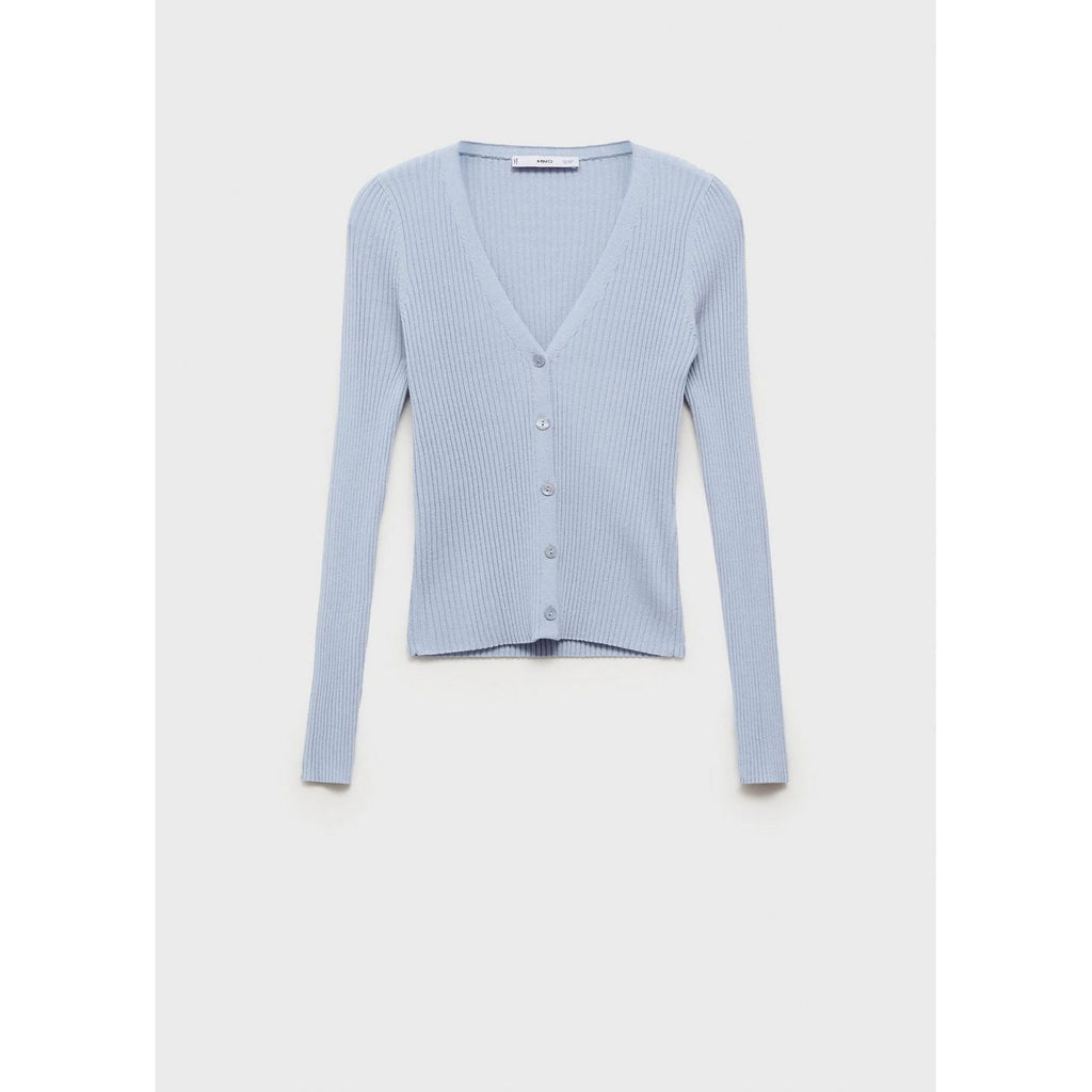 Cardigan Maille Côtelée Col V