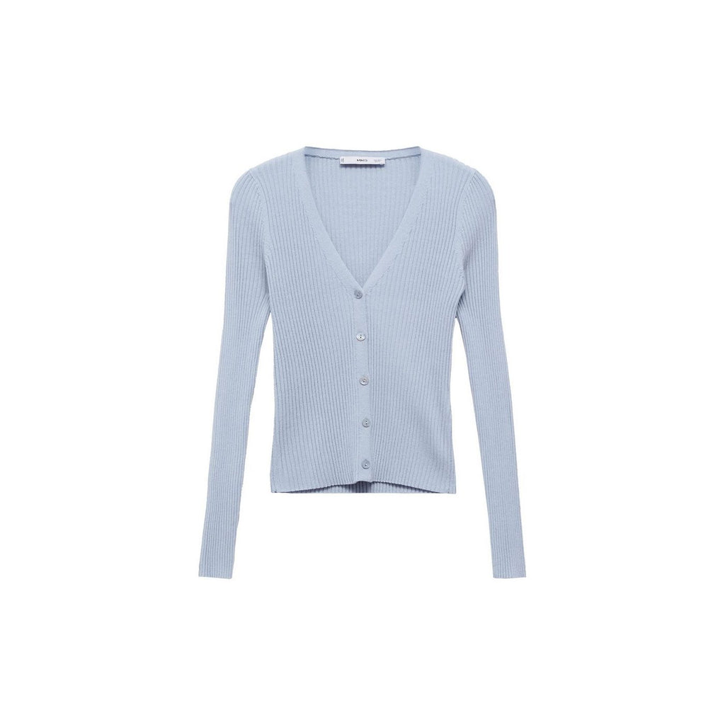 Cardigan Maille Côtelée Col V
