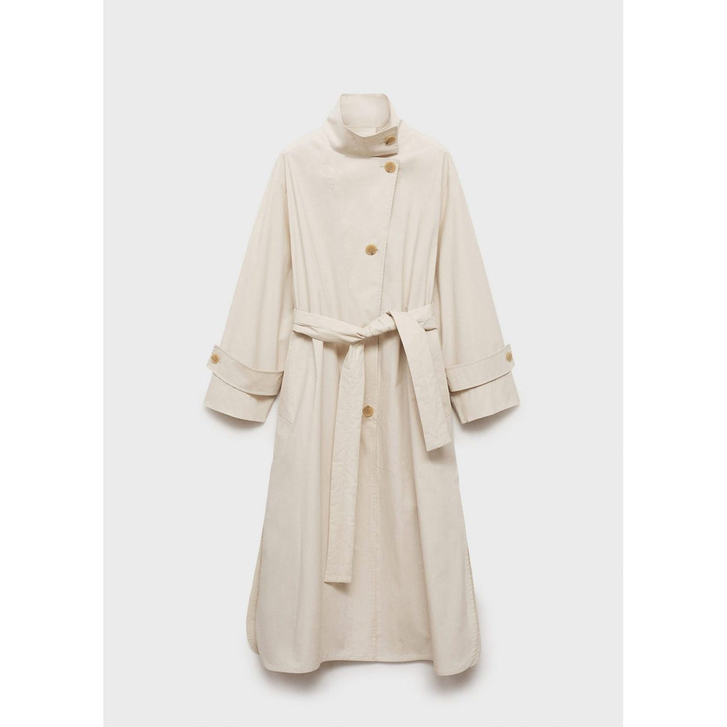 Biscuit Trench Coat - Light Grey/Pastel