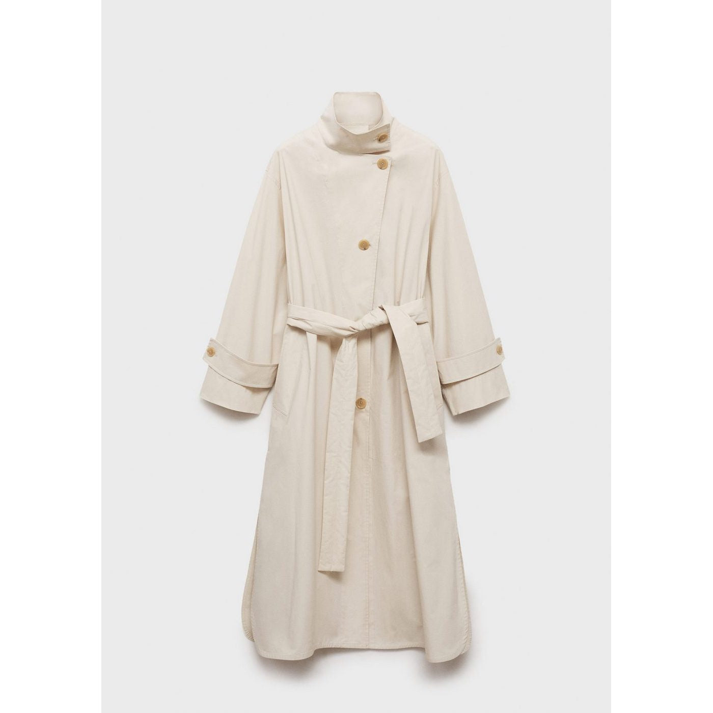 Biscuit Trench Coat - Light Grey/Pastel