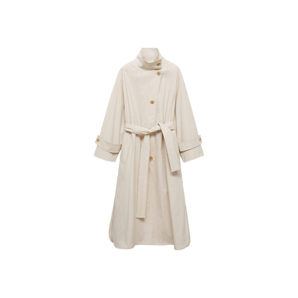 Biscuit Trench Coat - Light Grey/Pastel