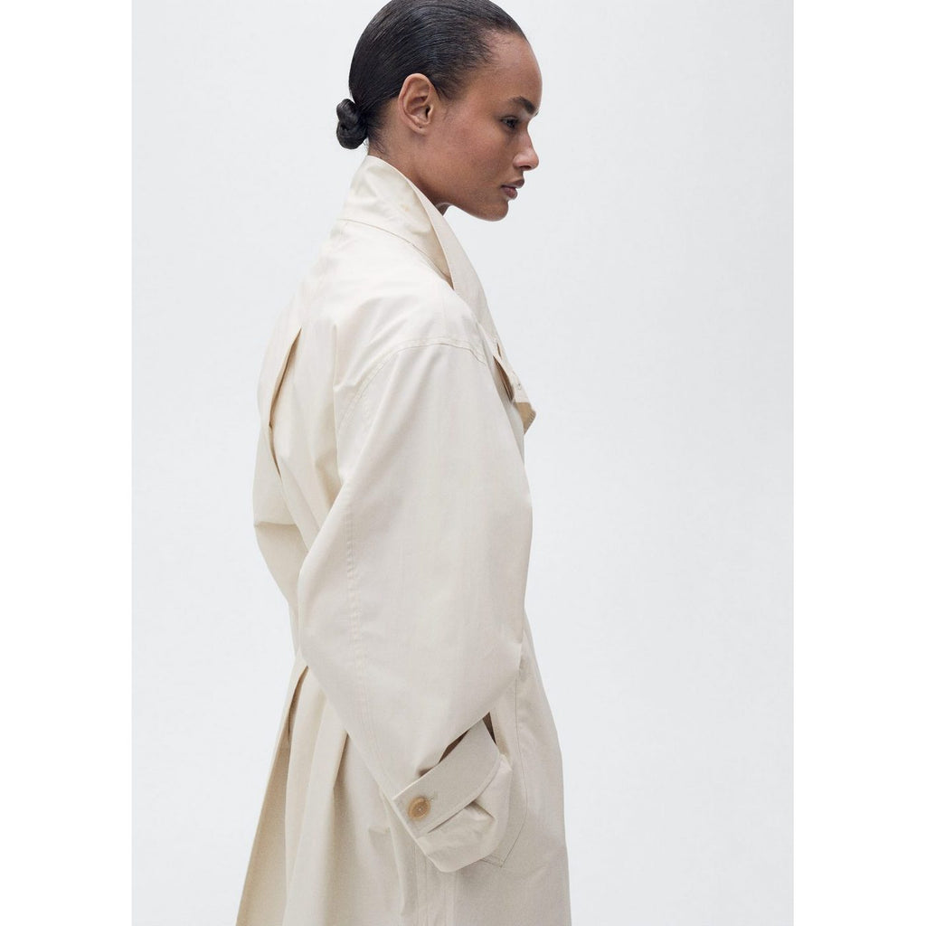 Biscuit Trench Coat - Light Grey/Pastel