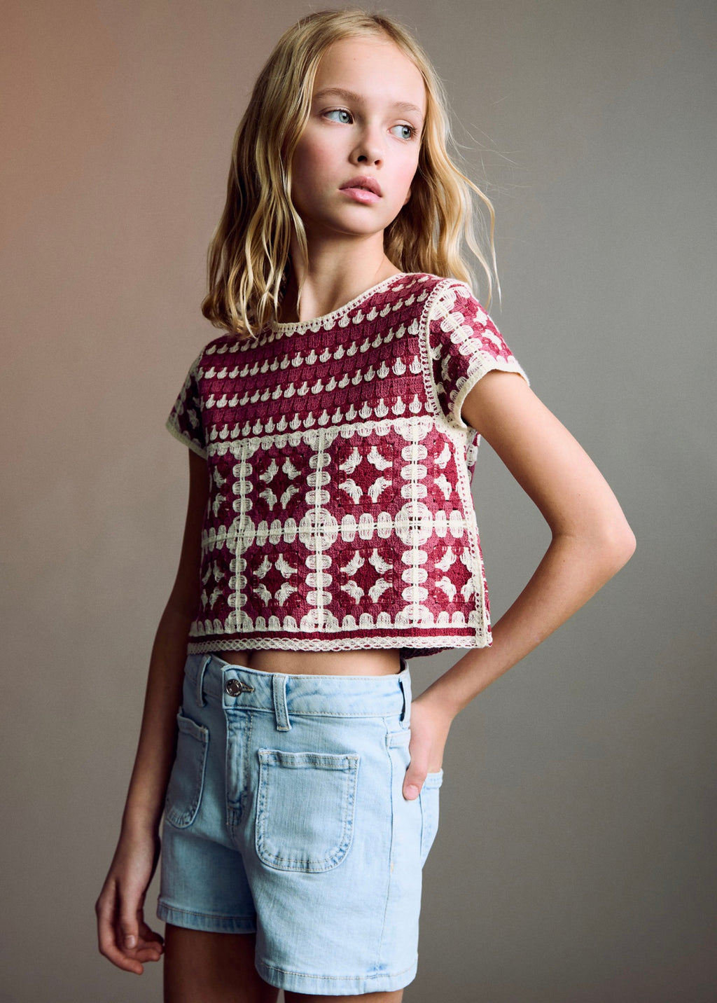 Short Jenna Bleu Clair - Fille