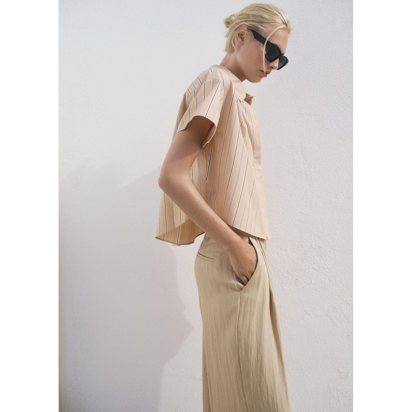 Chemise Rayures Manches Courtes