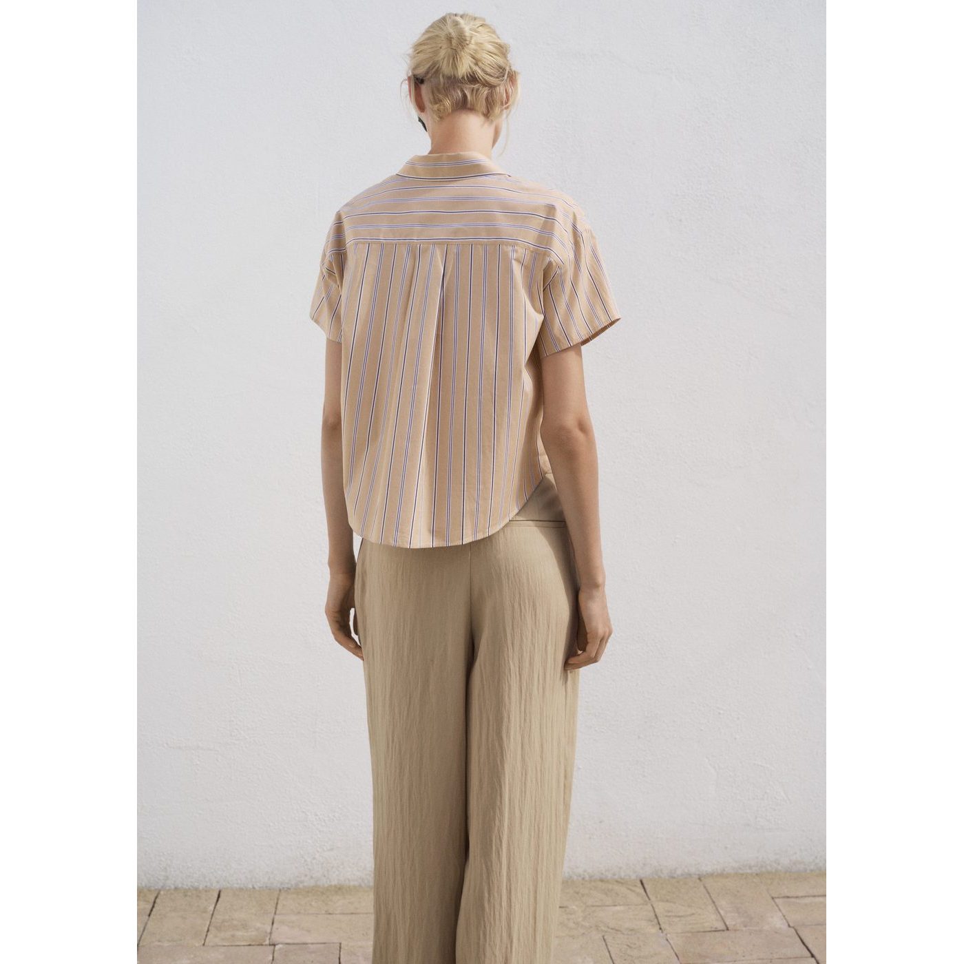Chemise Rayures Manches Courtes