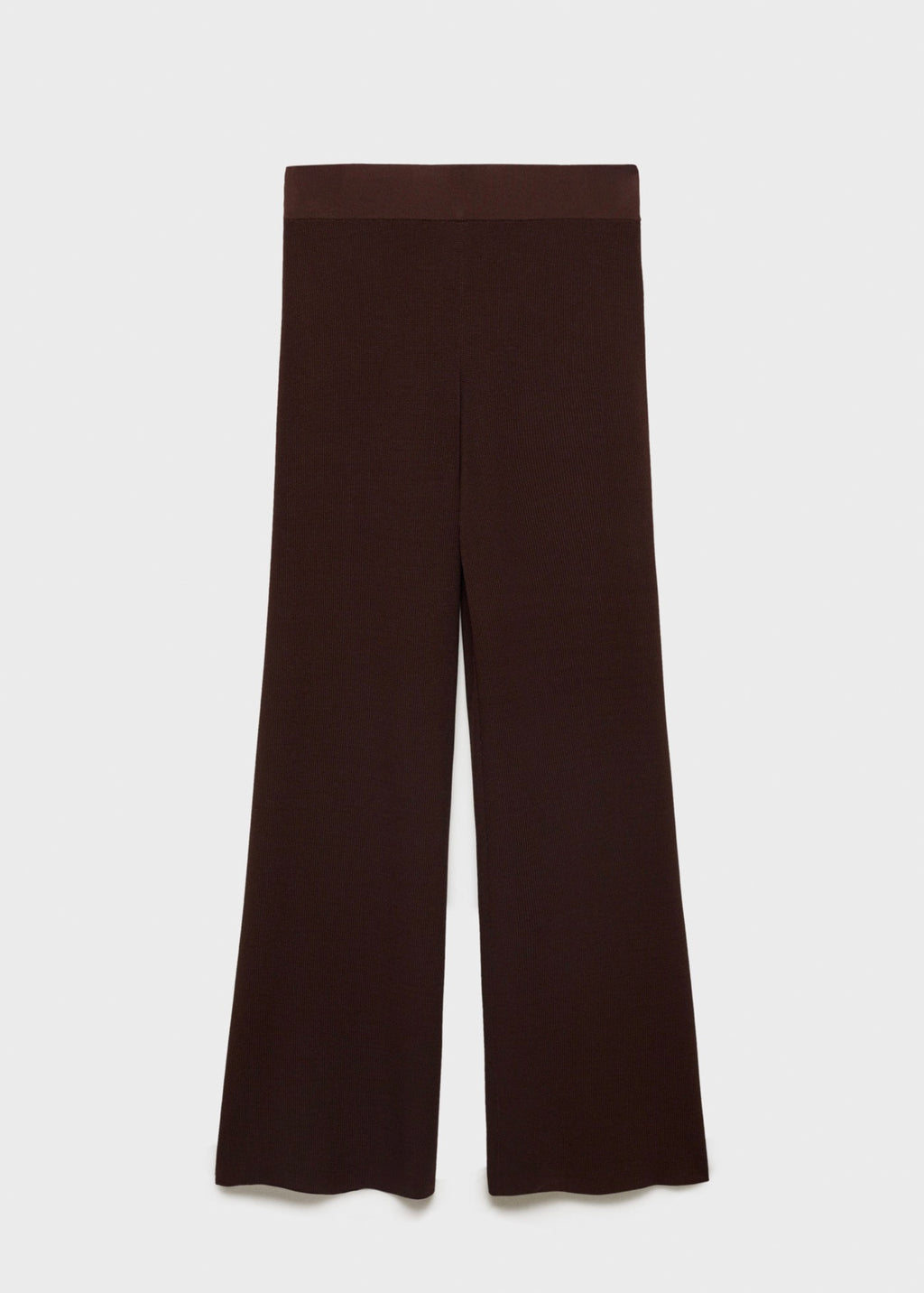 Straight Knit Trousers - Chocolate
