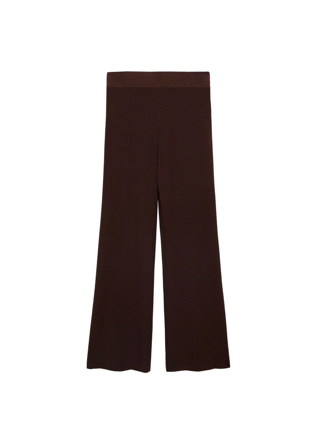 Straight Knit Trousers - Chocolate