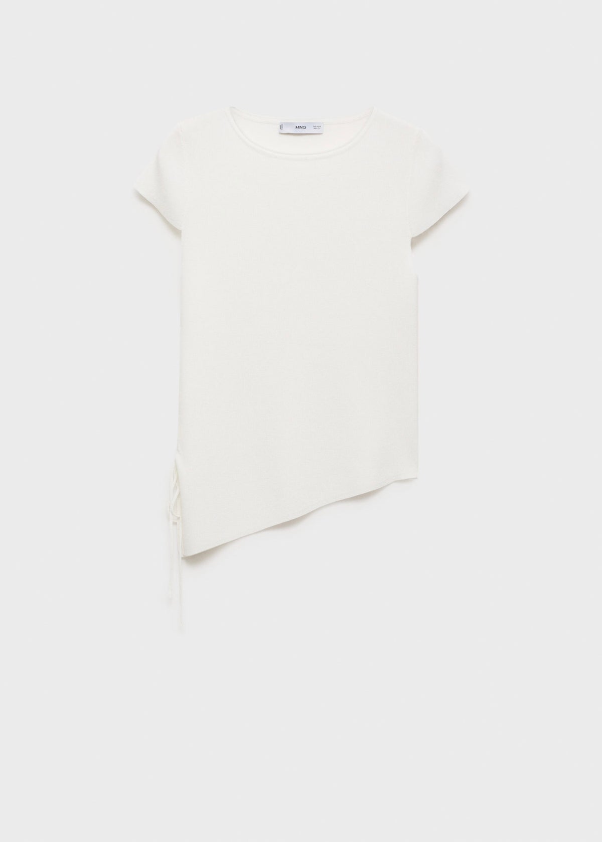 Asymmetric-Hem Knit Jumper - Ecru