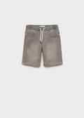 Comfy Denim Grey Bermuda Shorts - Boy