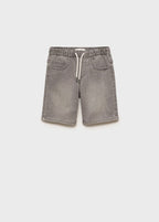 Comfy Denim Grey Bermuda Shorts - Boy