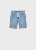 Comfy Medium Blue Bermuda Shorts - Boy