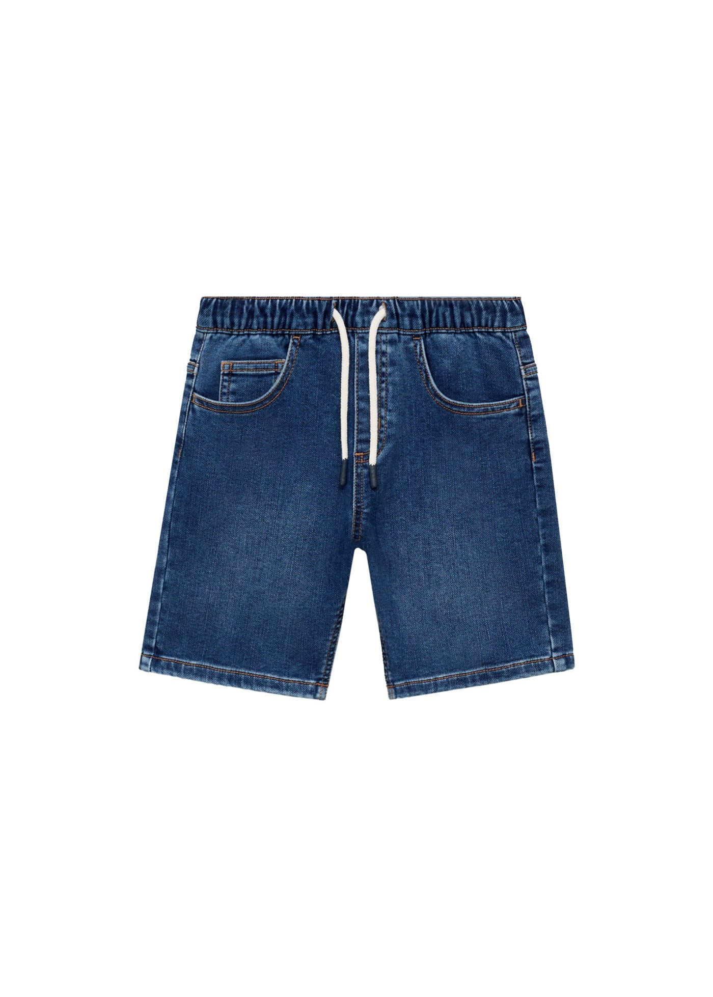 Comfy Navy Blue Bermuda Shorts - Boy