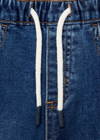 Comfy Navy Blue Bermuda Shorts - Boy