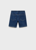 Comfy Navy Blue Bermuda Shorts - Boy
