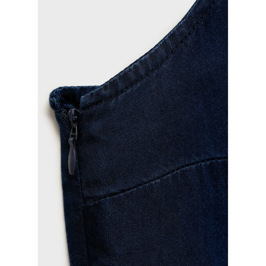 Top Effet Denim Avec Fronces Latérales