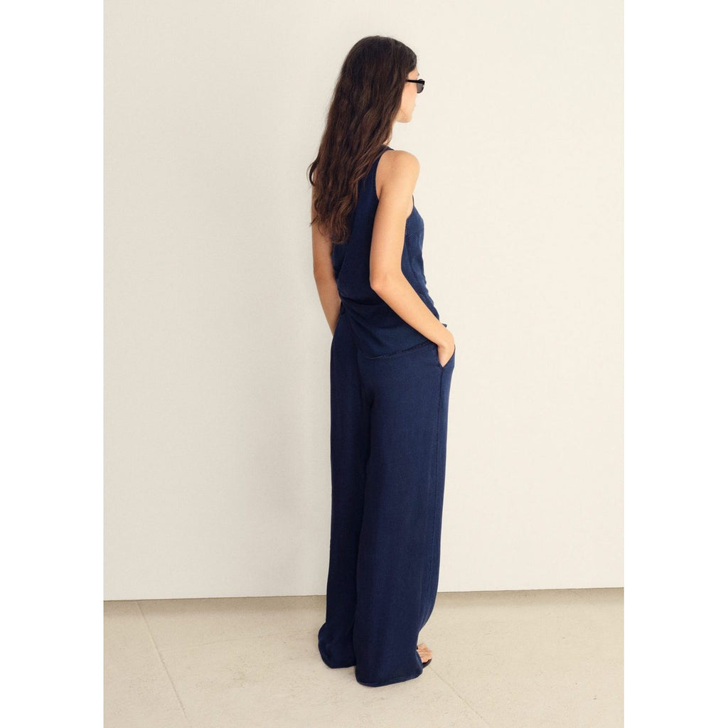Top Effet Denim Avec Fronces Latérales
