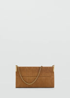 Borsa baguette in camoscio