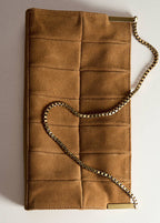 Borsa baguette in camoscio