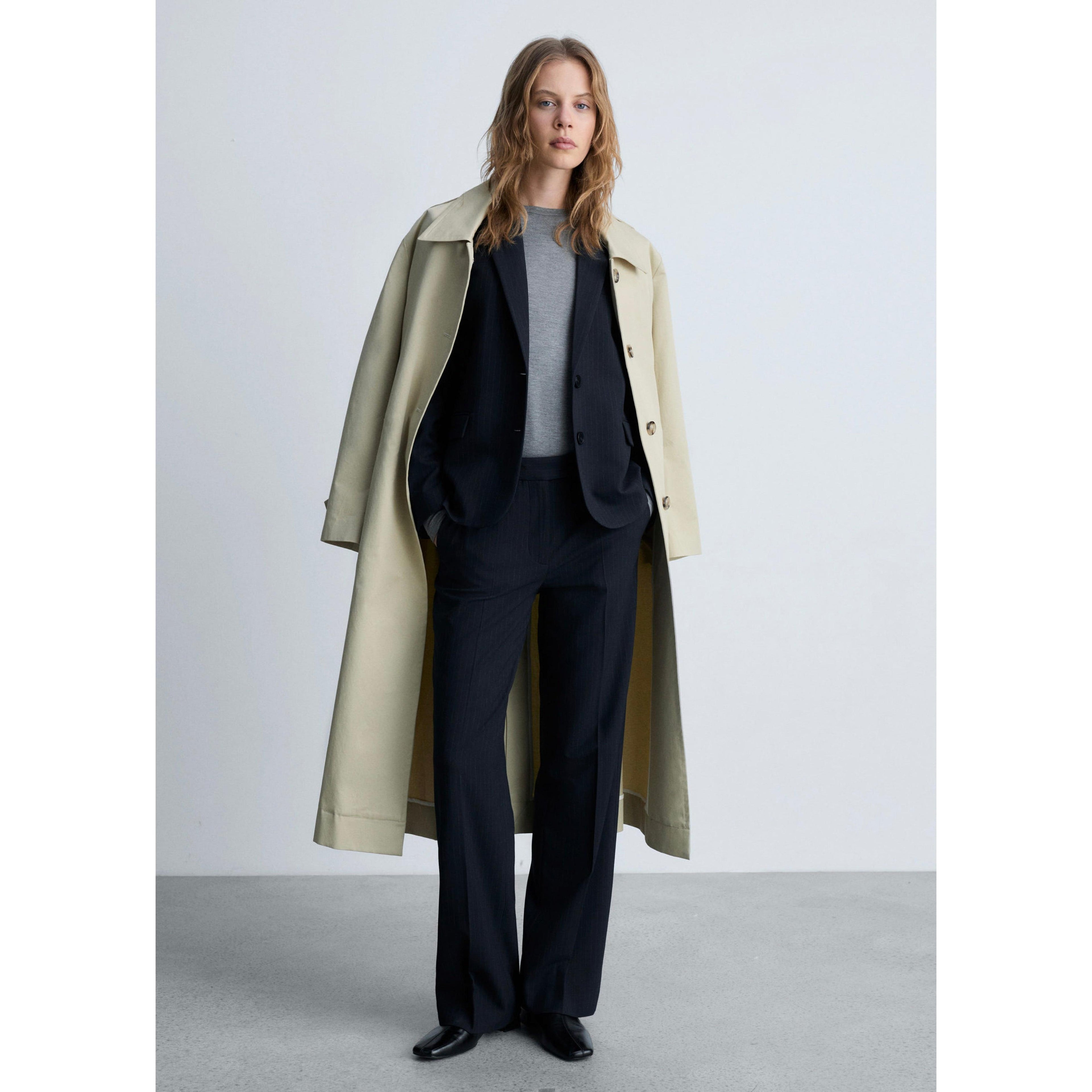 Pantalon De Costume Fines Rayures