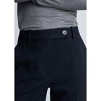 Pantalón de traje de rayas finas - Azul marino oscuro