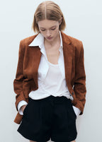 Blazer Recta de Ante