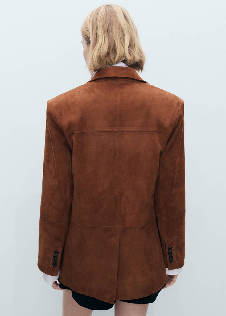 Blazer Recta de Ante