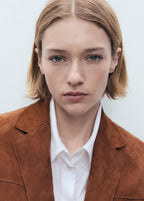 Blazer Recta de Ante