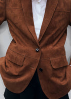 Blazer Recta de Ante