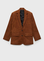 Blazer Recta de Ante