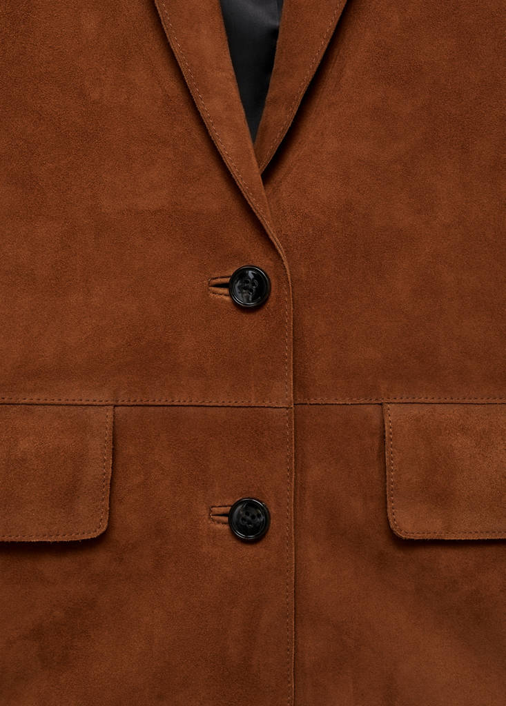 Blazer Recta de Ante