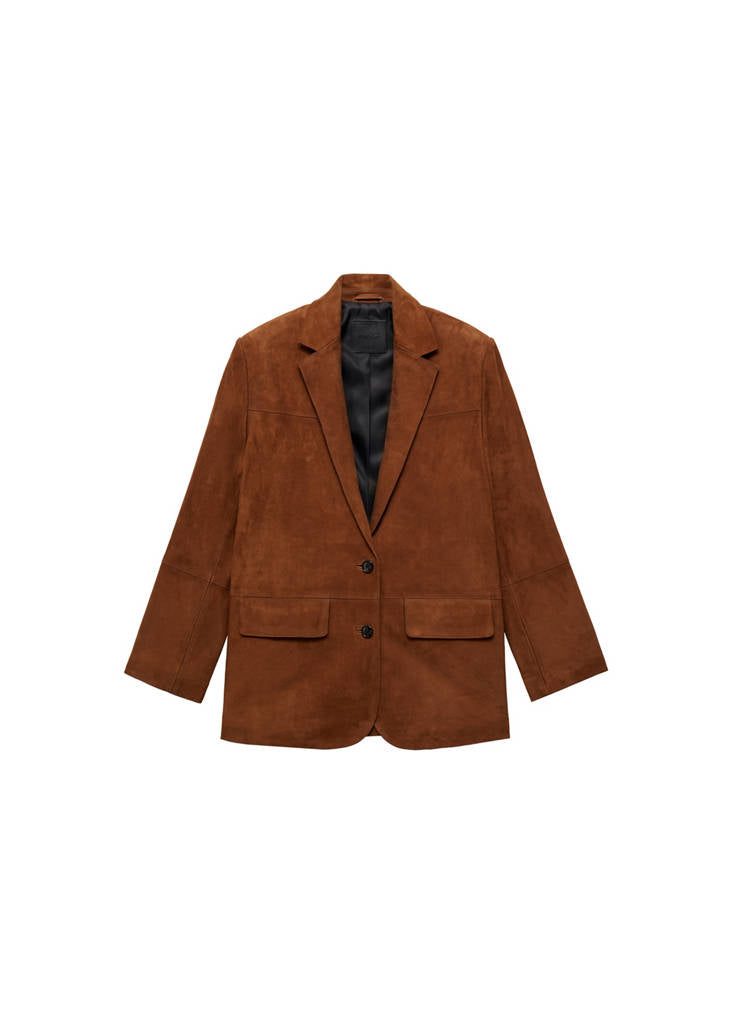 Blazer Recta de Ante