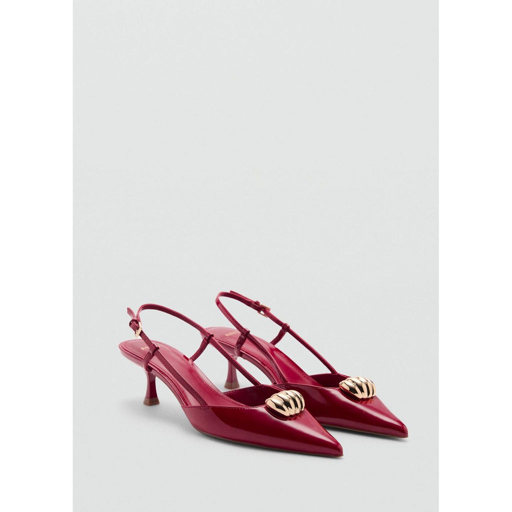 Chaussures À Talon Détail Métallique