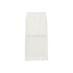 Jupe Semi-Transparente Broderie À Fleurs