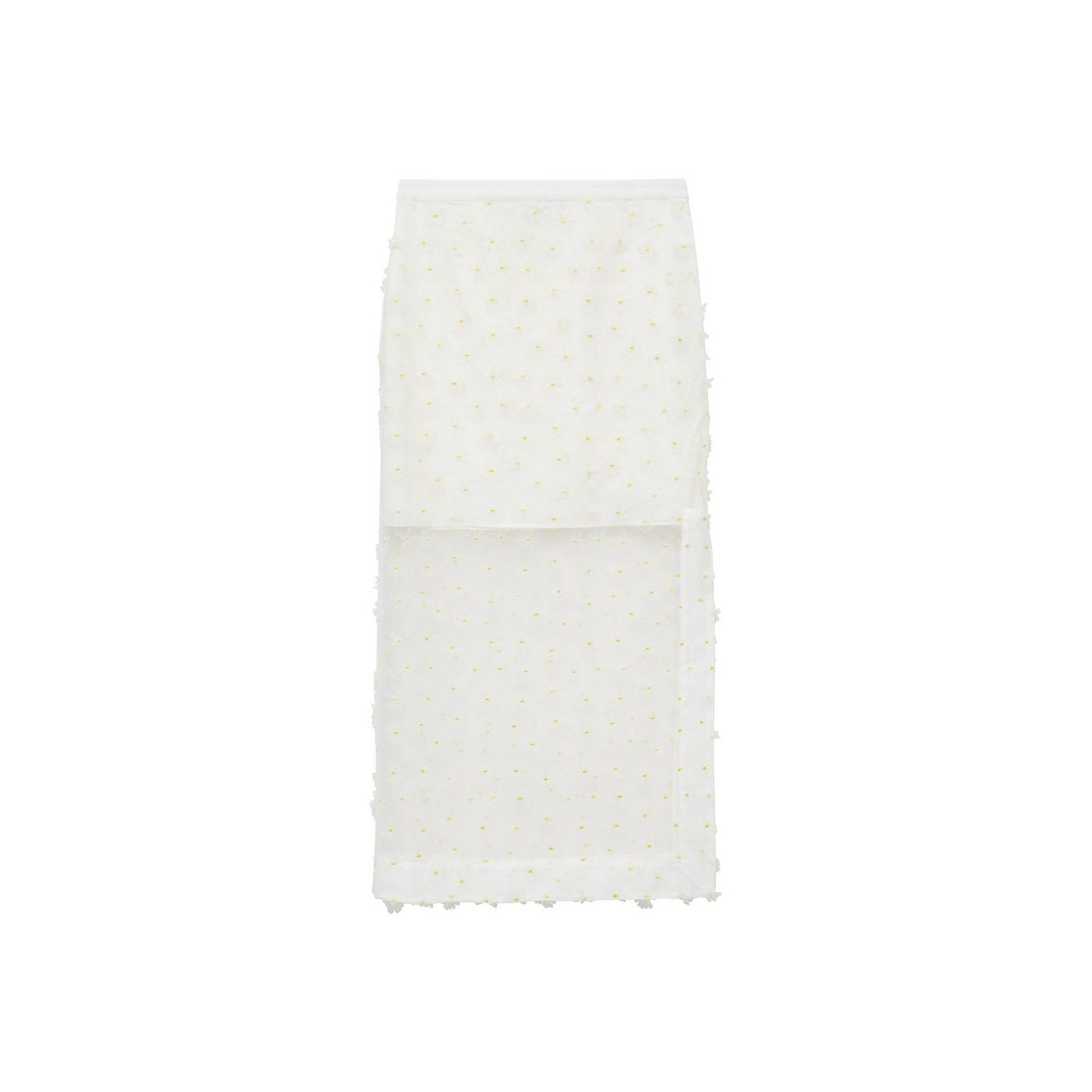 Jupe Semi-Transparente Broderie À Fleurs