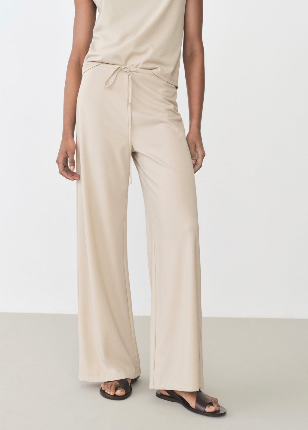 Pantalon Wideleg Taille Élastique