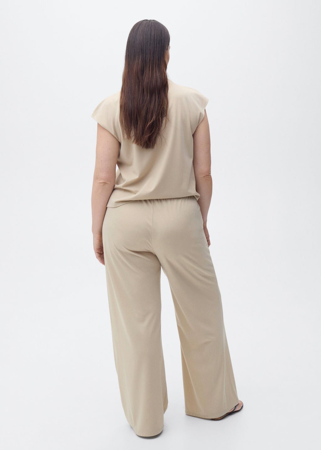 Pantalon Wideleg Taille Élastique