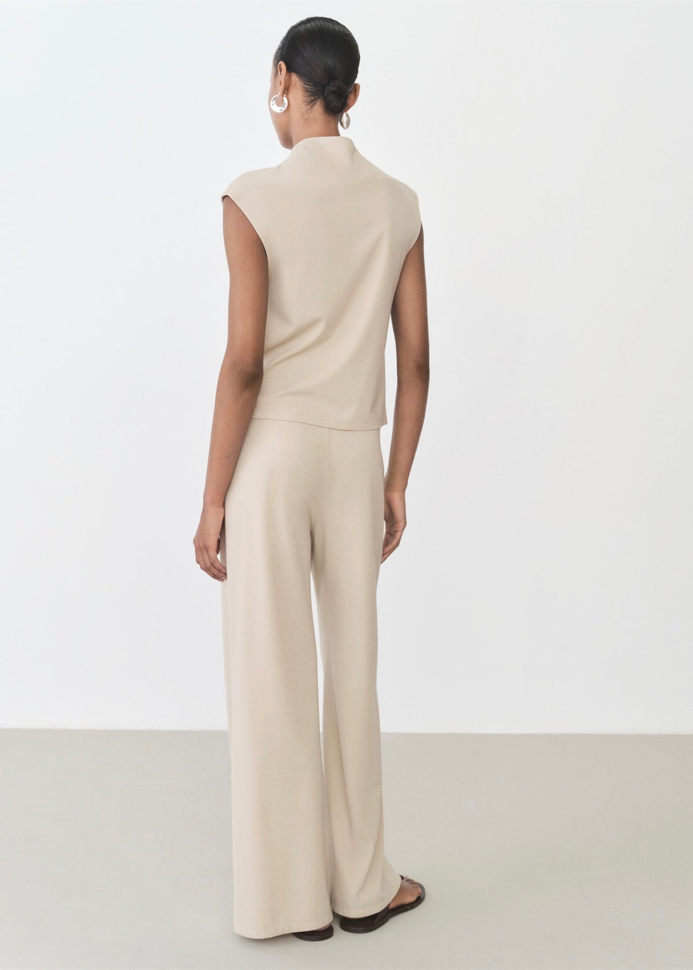 Pantalon Wideleg Taille Élastique