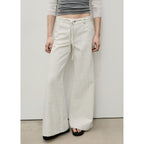 Jean Wideleg Rayures Taille Basse Ceinture