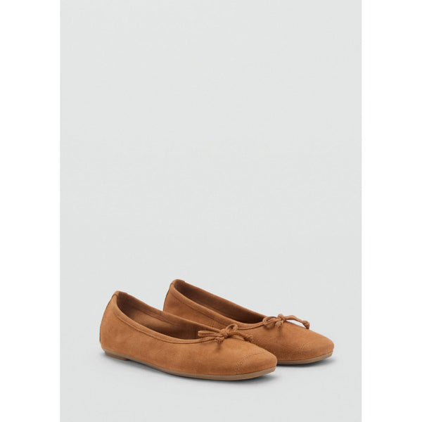Ballerine in camoscio con fiocco