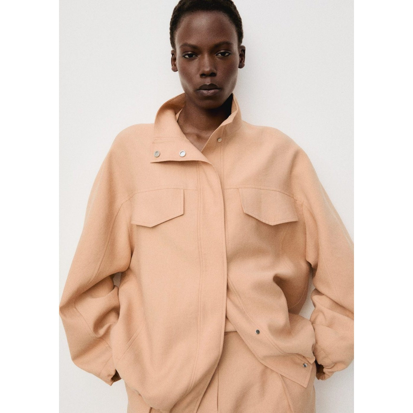Veste Lyocell Oversize Poches